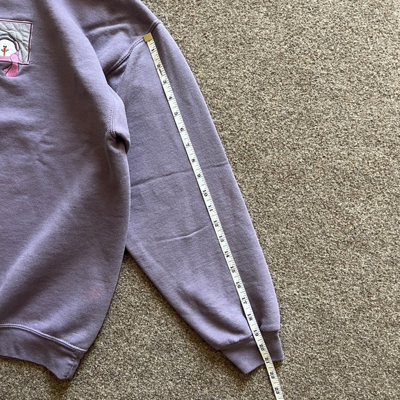 VTG Lee Snowman Winter Ugly Grandma Crewneck Pullover Sweatshirt Purple Size XL - Picture 7 of 12